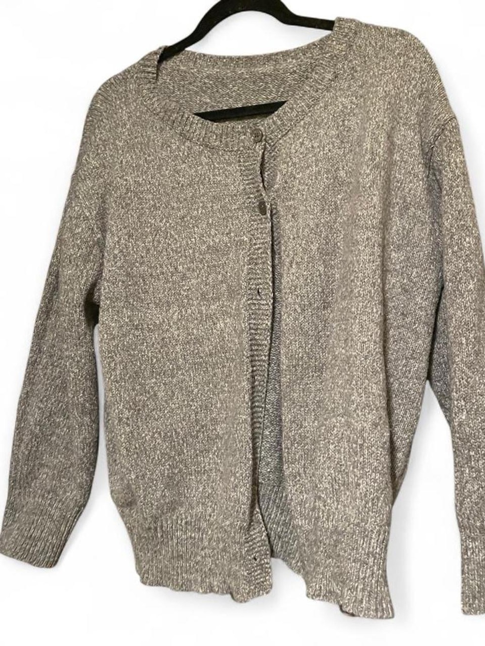 SHEIN Taupe Knit Button-Front Women's Cardigan